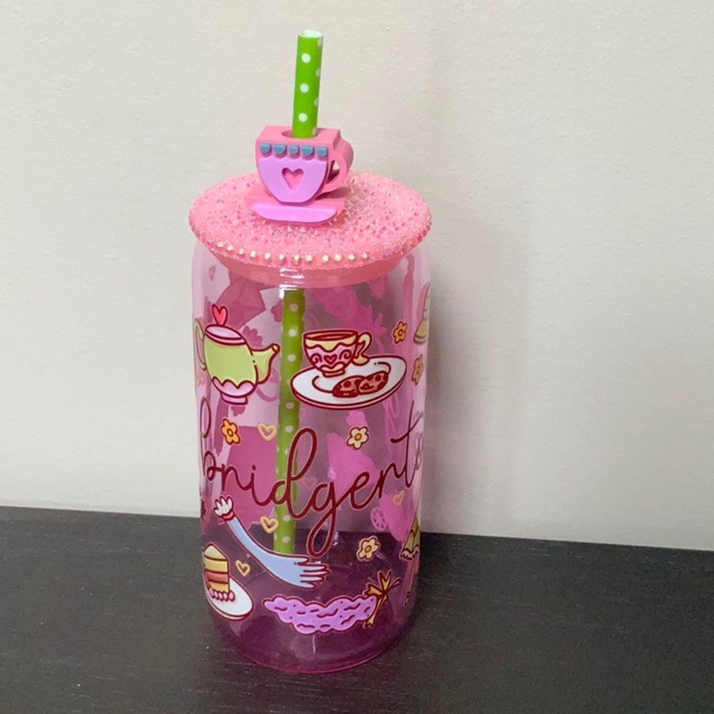 Bridgerton Tea Party Tumbler with Straw